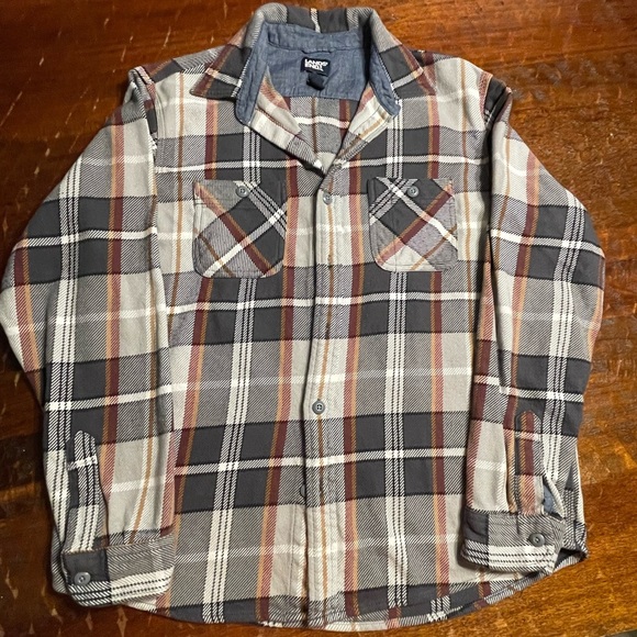 Lands' End Other - Land’s End Thick Charcoal plaid Flannel Shirt Mens Size Large Style 511433